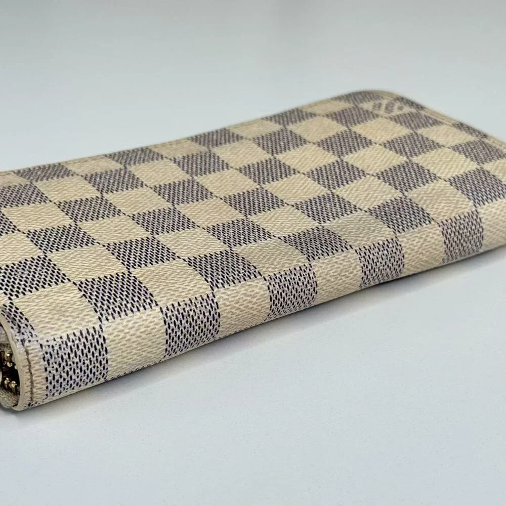 Louis Vuitton Damier Azur Wallet with Classic Checkerboard Design